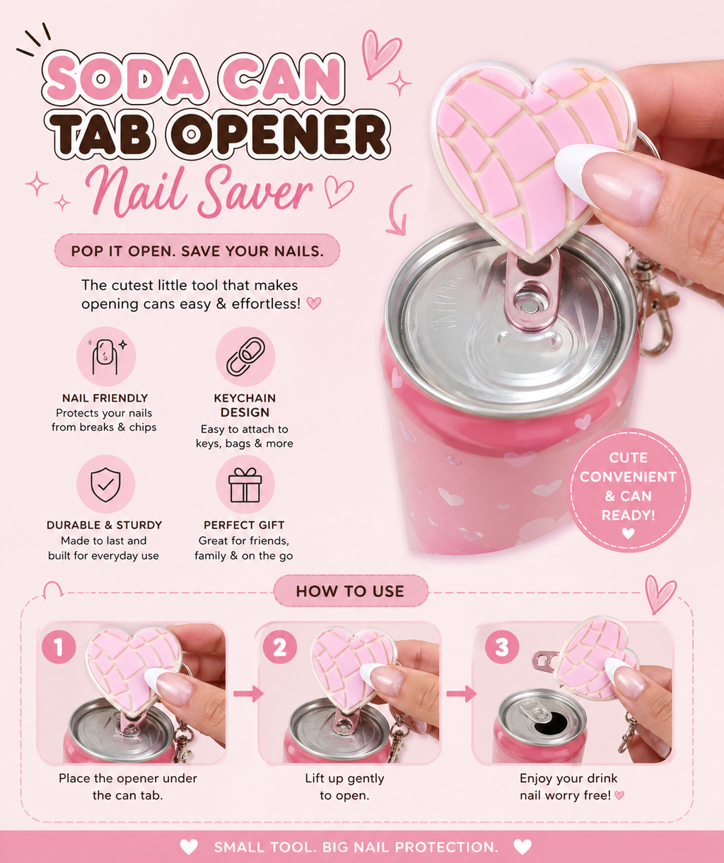 Nail Saver Soda Can Opener Keychain